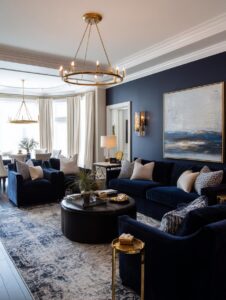 37 Trending Navy Blue Living Room Designs that Quietly Signal Expensive ...