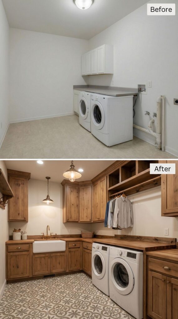 30 Mind-Blowing Before & After Laundry Room Designs – From Dull Builder ...