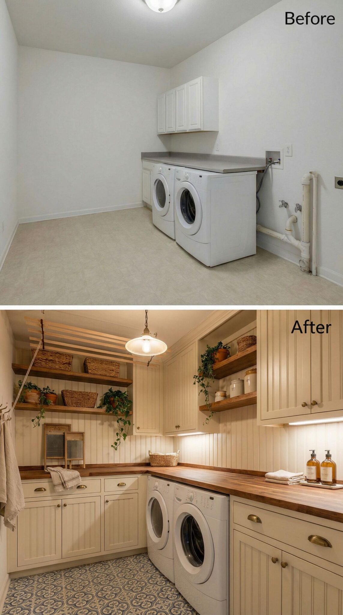 30 Mind-Blowing Before & After Laundry Room Designs – From Dull Builder ...