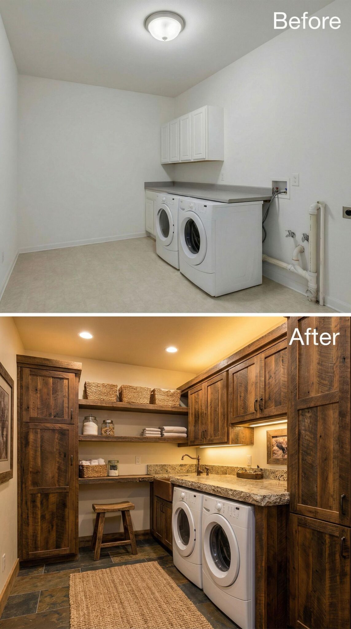 30 Mind-Blowing Before & After Laundry Room Designs – From Dull Builder ...