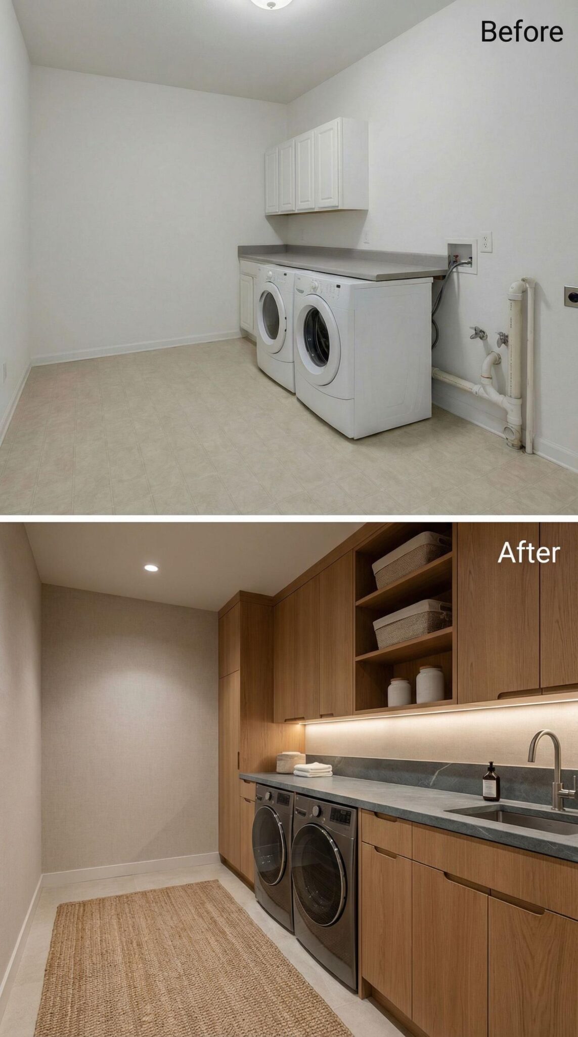 30 Mind-Blowing Before & After Laundry Room Designs – From Dull Builder ...