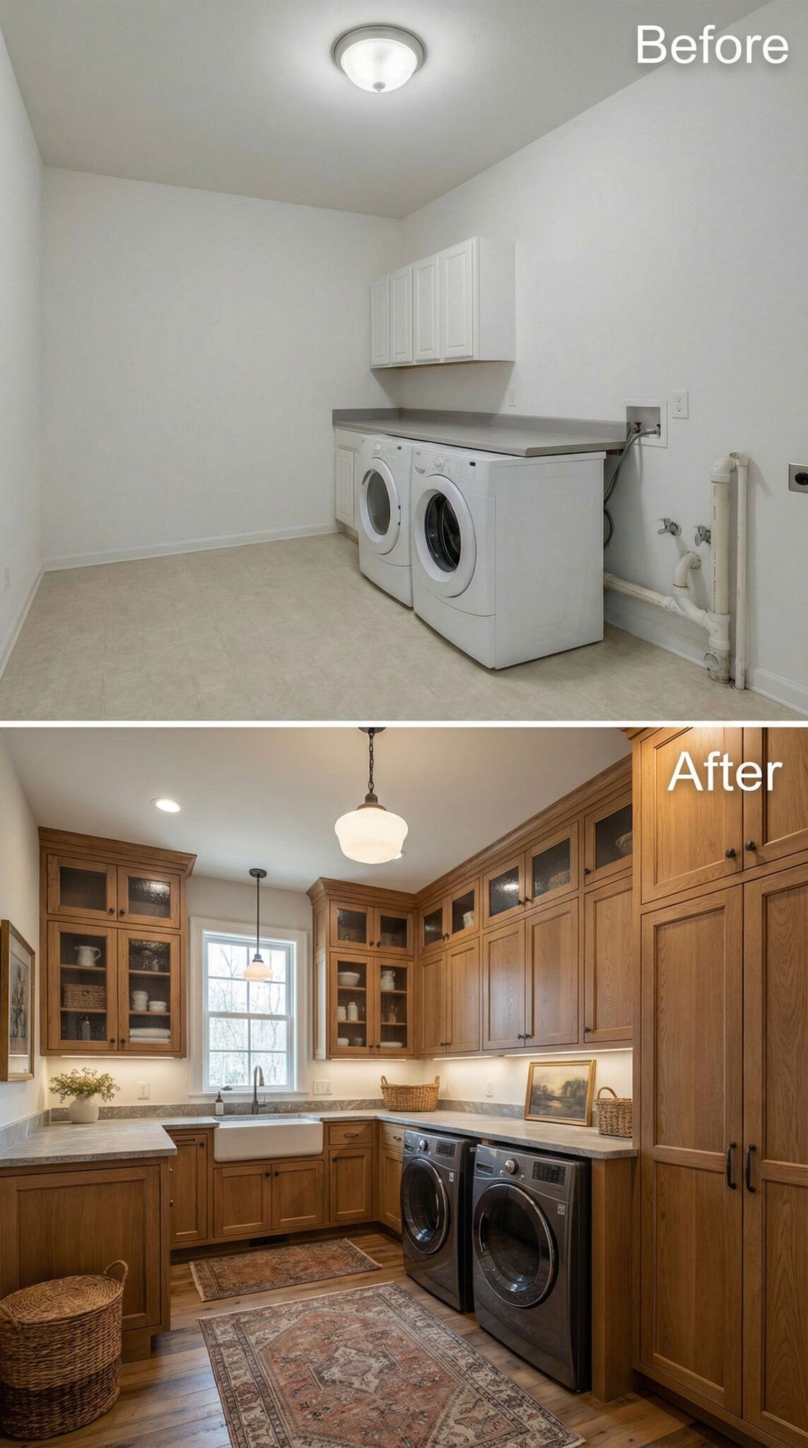 30 Mind-Blowing Before & After Laundry Room Designs – From Dull Builder ...