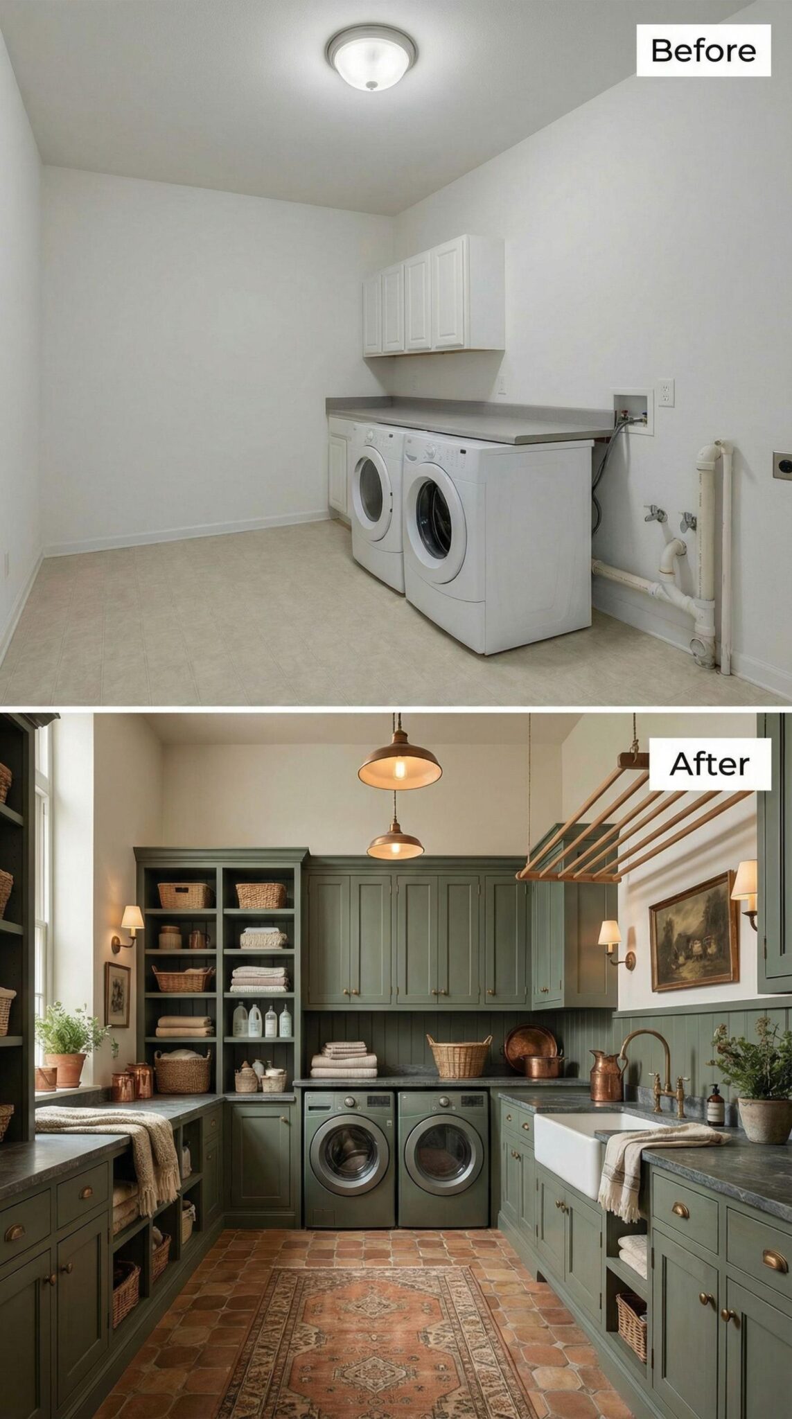 30 Mind-Blowing Before & After Laundry Room Designs – From Dull Builder ...