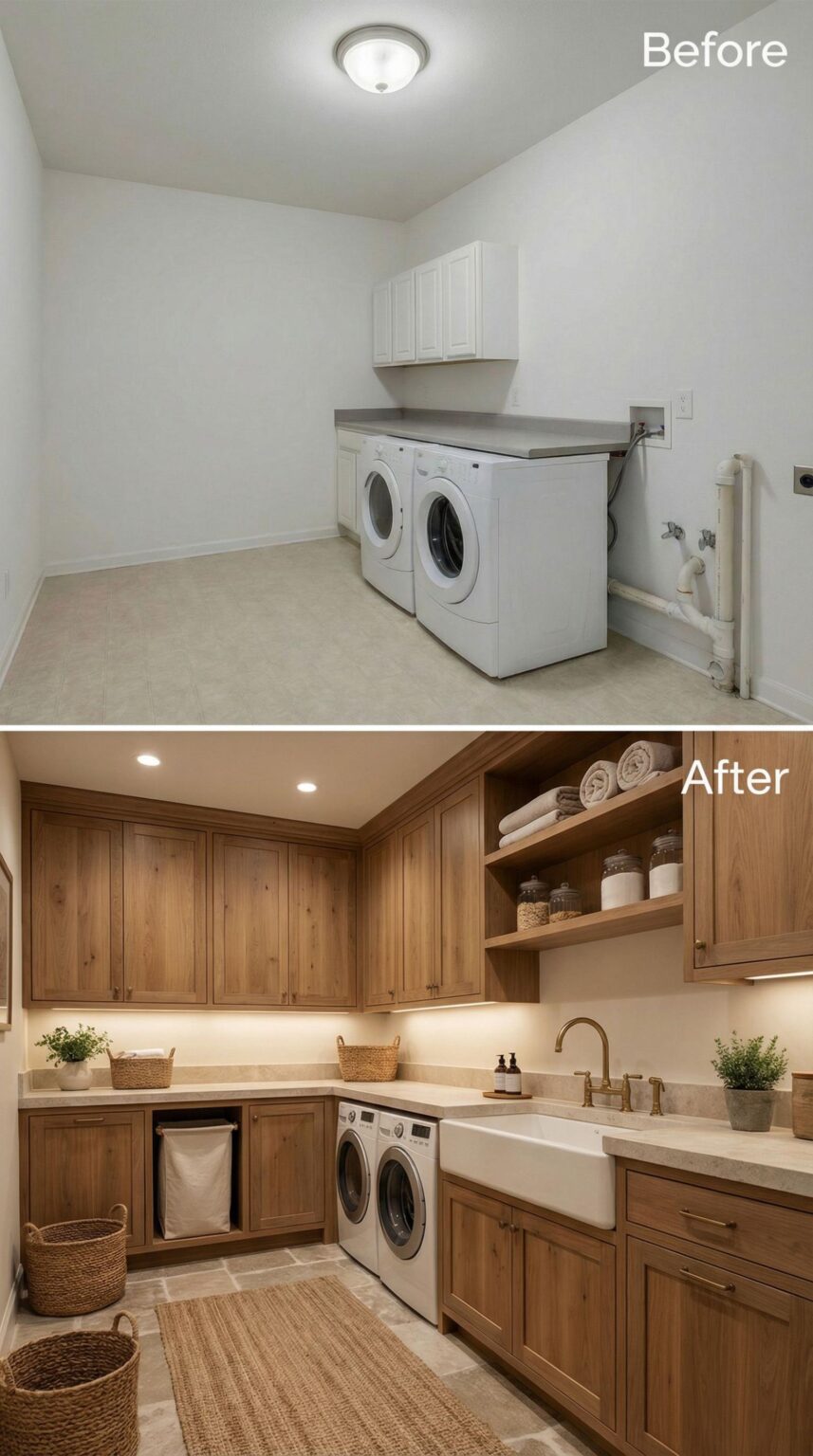 30 Mind-Blowing Before & After Laundry Room Designs – From Dull Builder ...