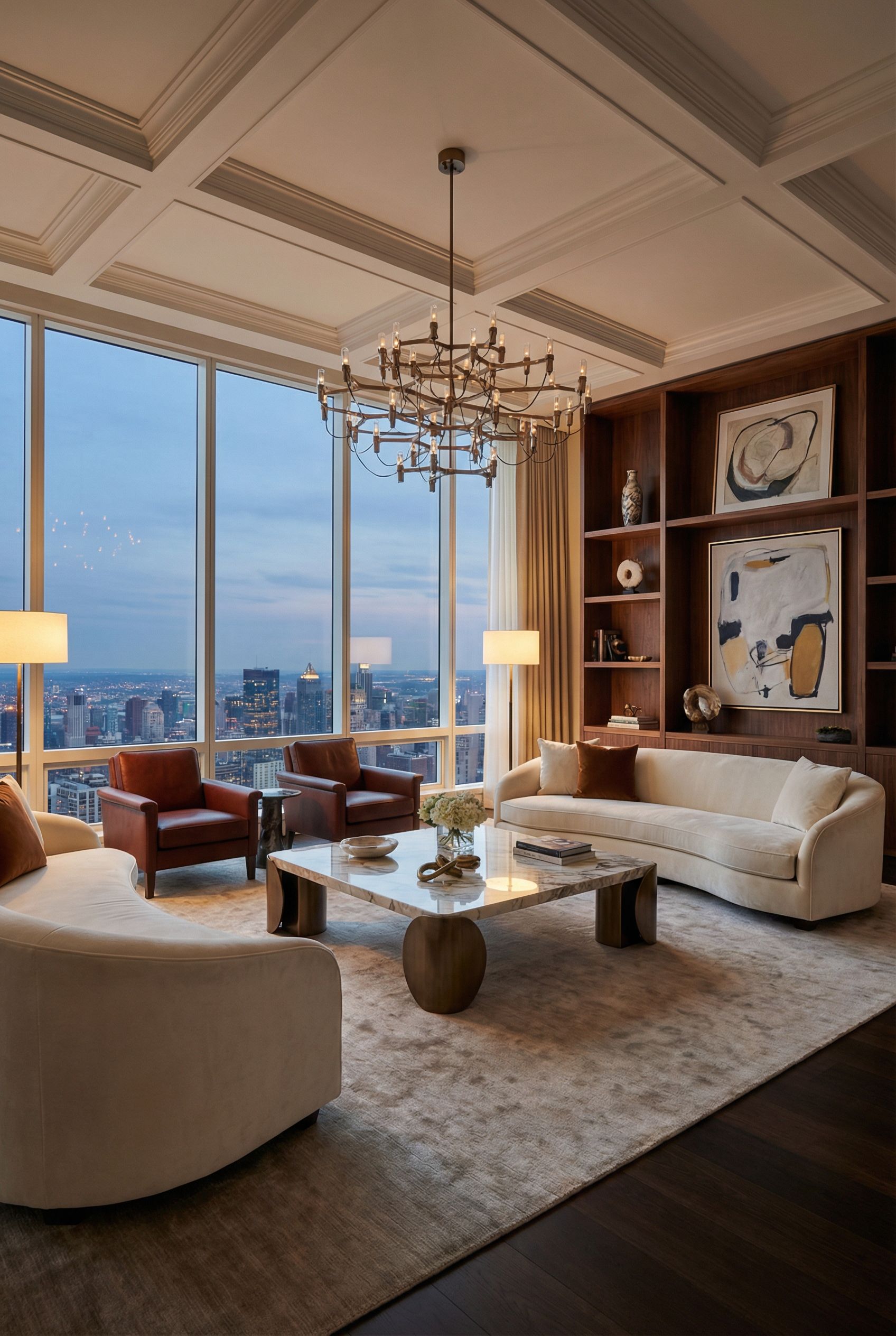 Luxury Living Room Featuring Bespoke Italian Furnishings