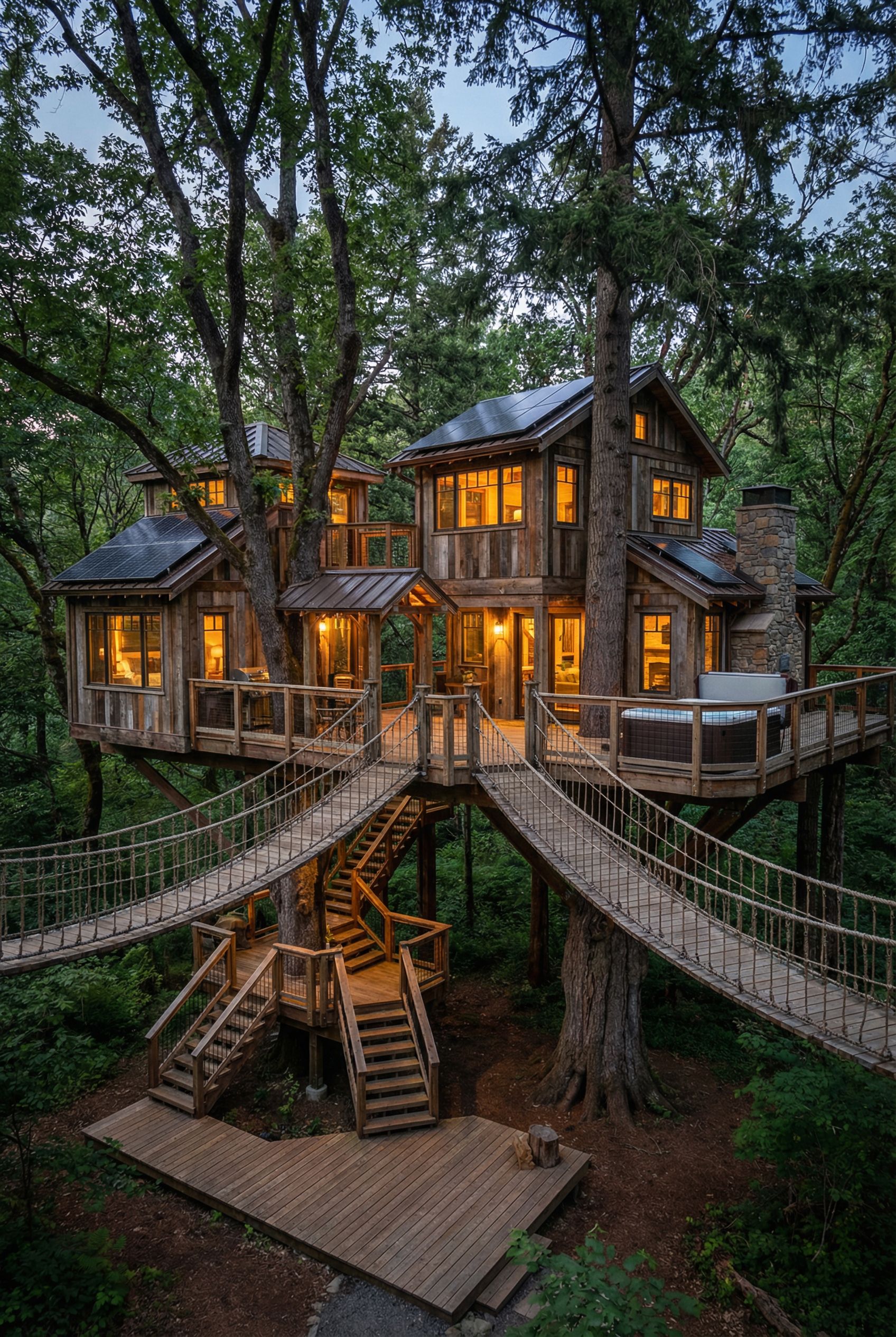 Luxury Multi-Tree Treehouse with Full Amenities