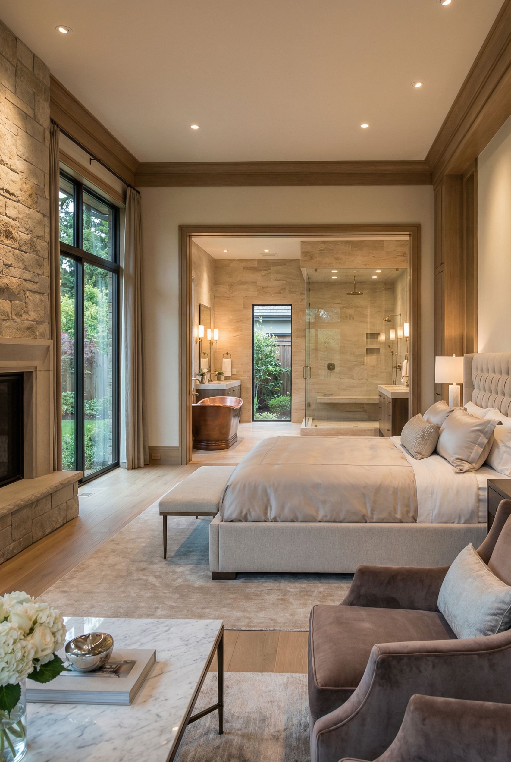 Luxury Primary Bedroom with Spa-Inspired Ensuite Bathroom
