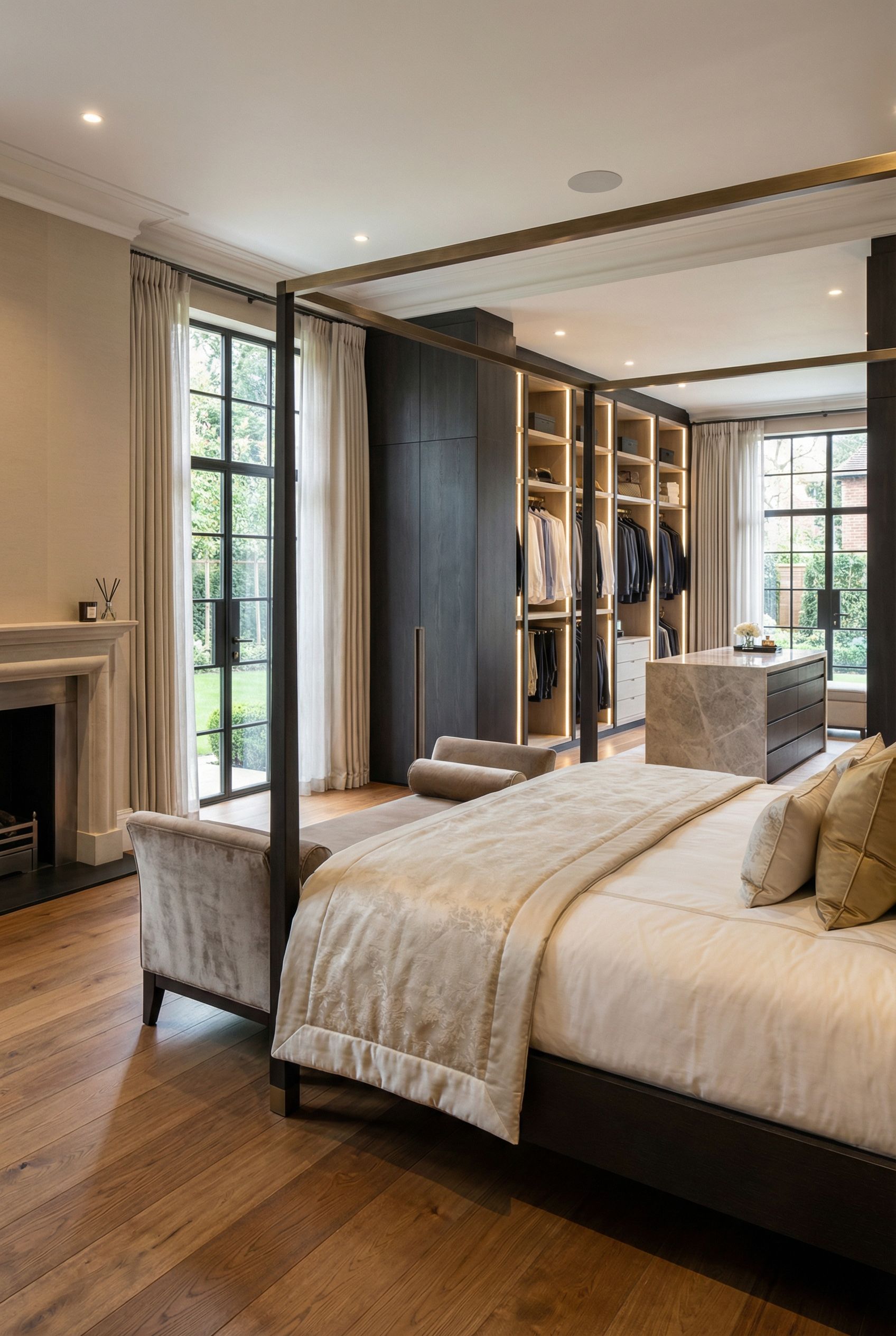 Luxury Primary Bedroom with Walk-Through Closet Suite