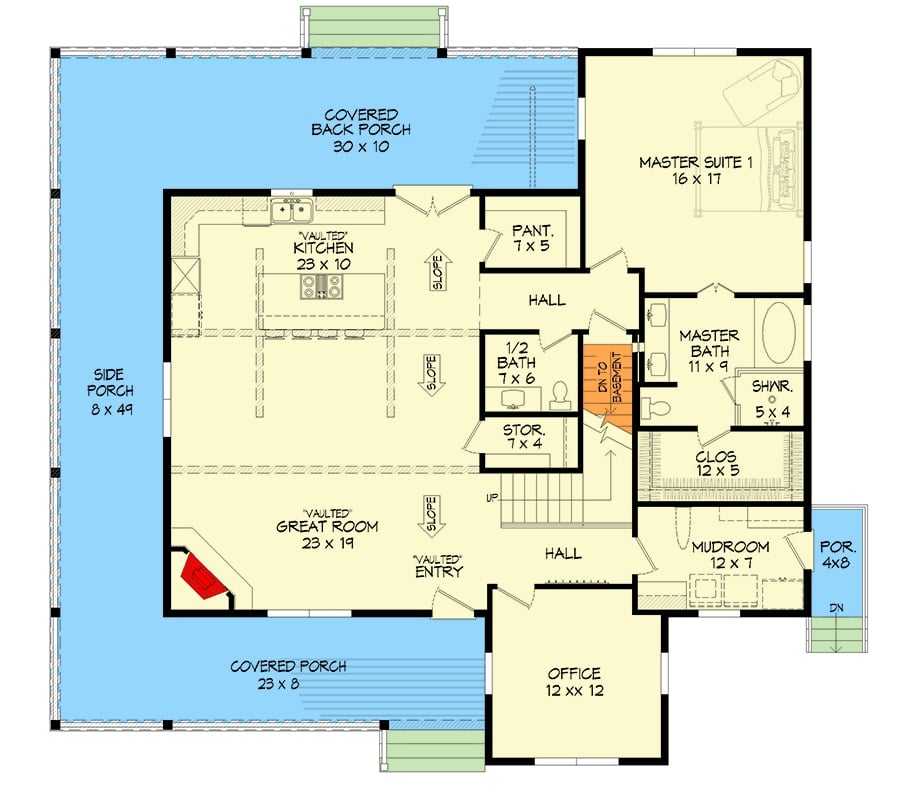 Main Level Floor Plan