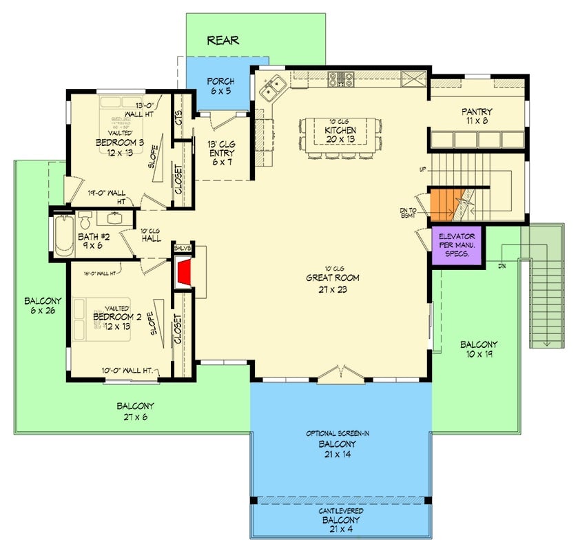 Main Level Floor Plan