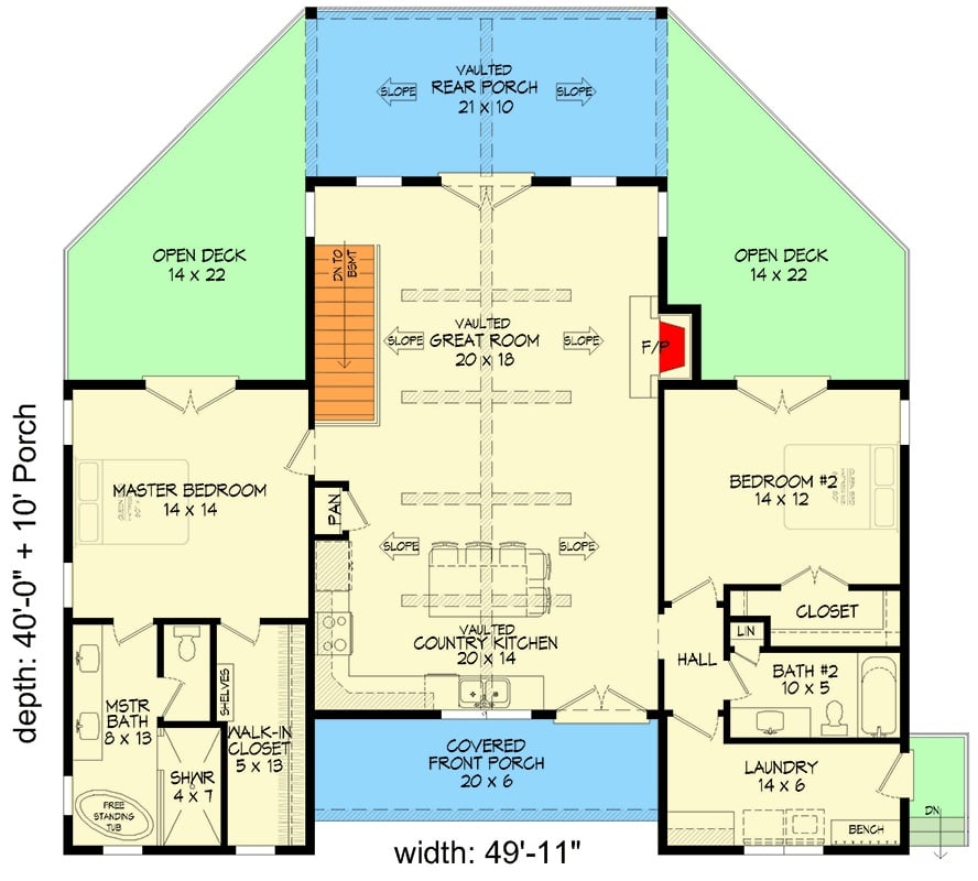 Main Level Floor Plan