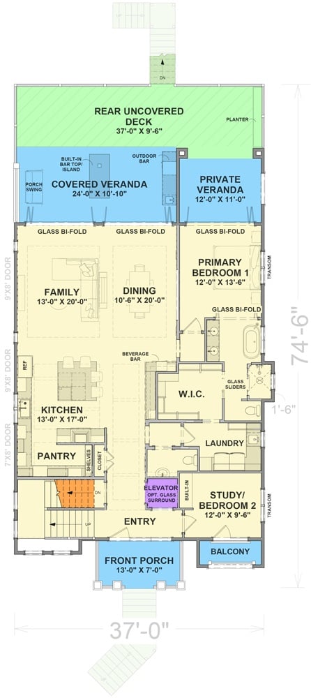 Main Level Floor Plan
