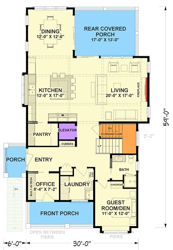 Main Level Floor Plan