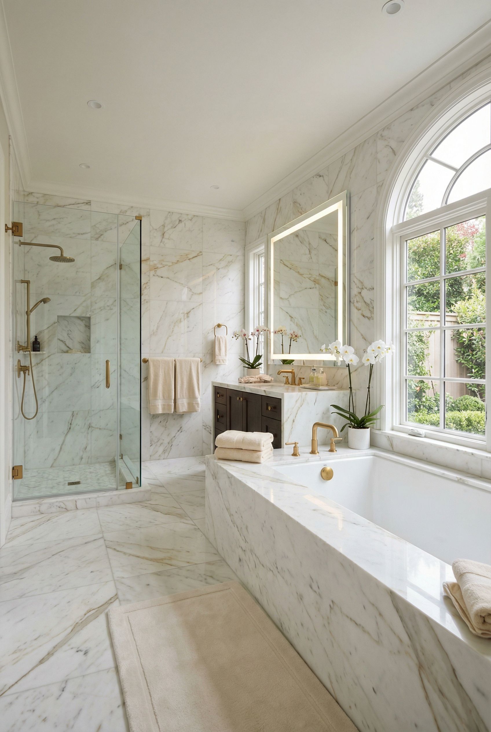 Marble-Clad Primary Bathroom Sanctuary