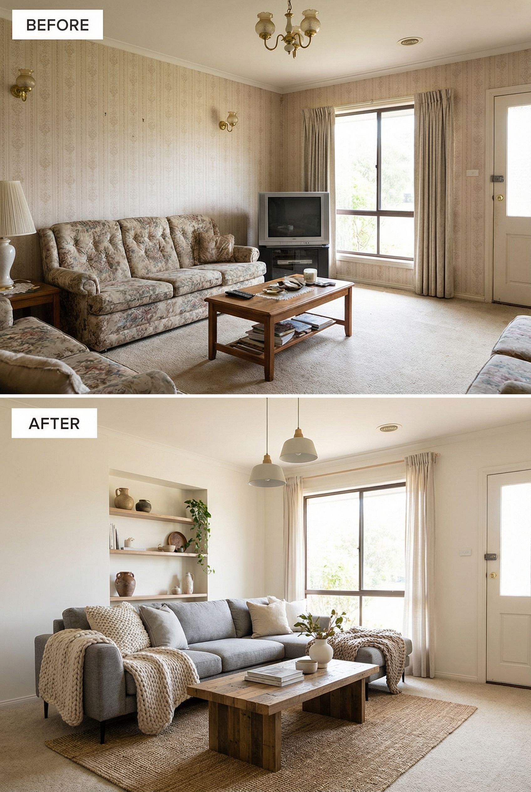 Modern Living Room Refresh Achieved Within a $3,000 Budget