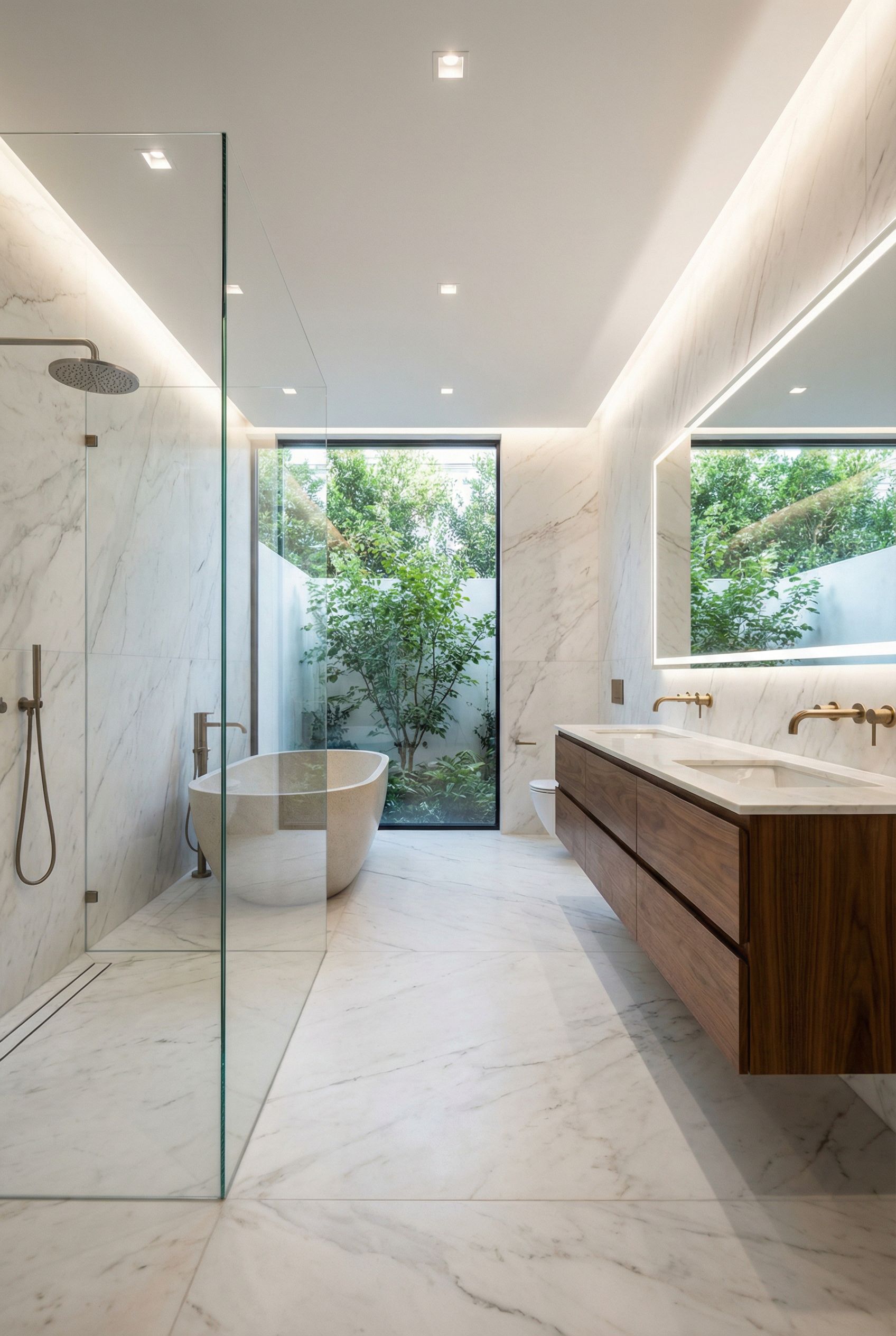 Modern Minimalist Primary Bathroom Design