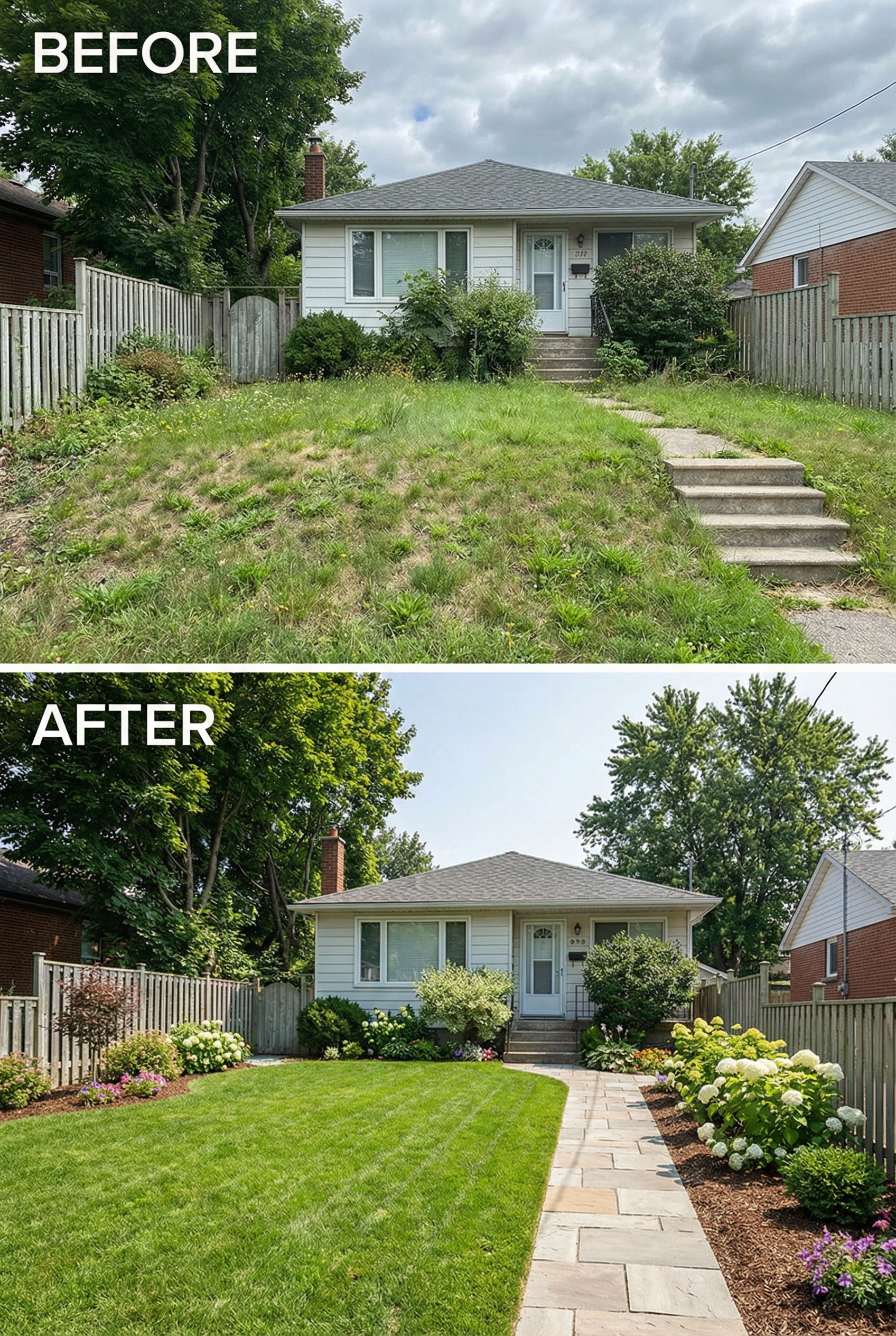 Neglected Corner Lot → Stunning Wraparound Garden Showcase