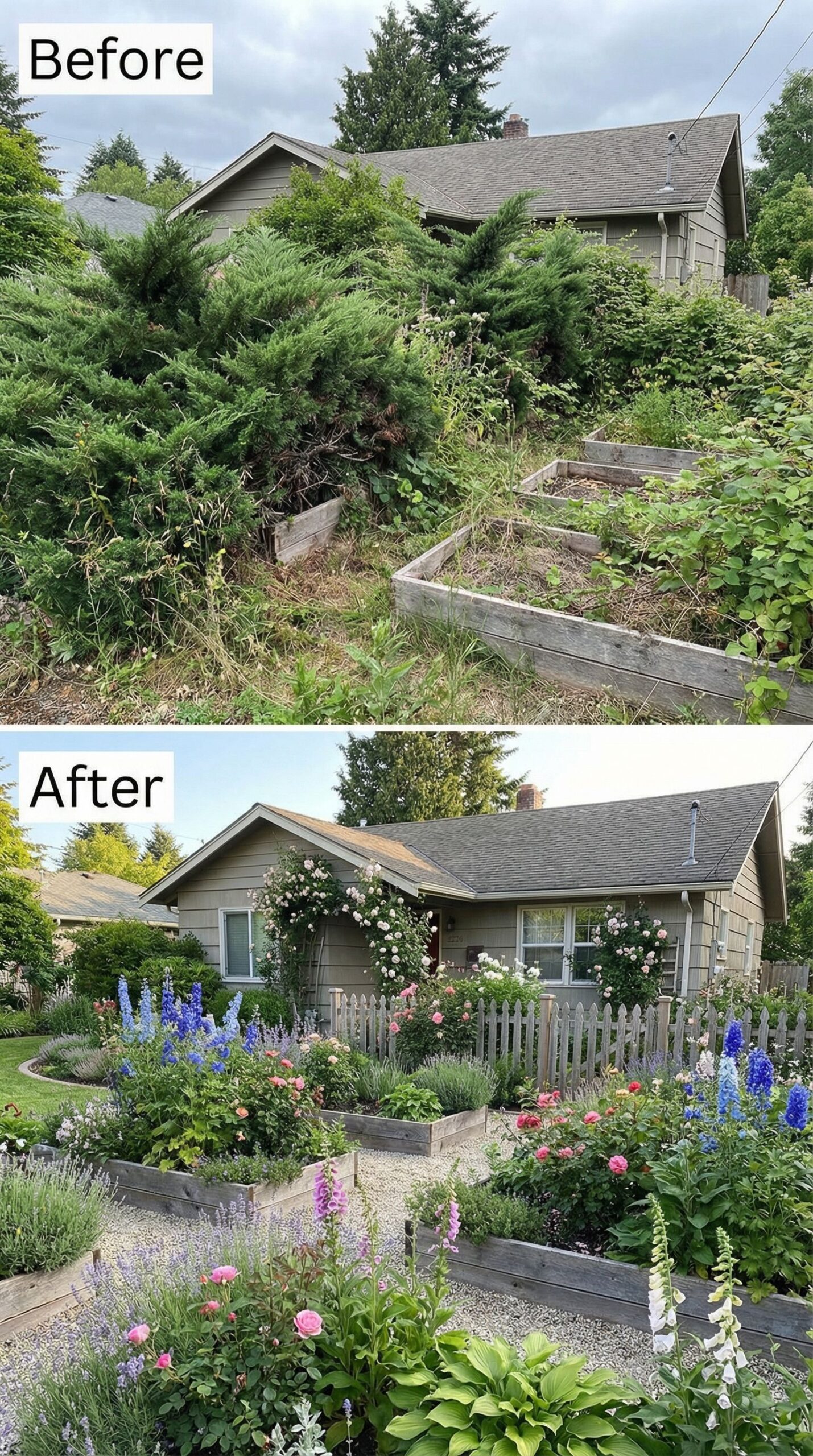 24 Genius Before And After Front Yard Makeovers From Ugly Overgrown To 24 Genius Before And After Front Yard Makeovers From Ugly Overgrown To