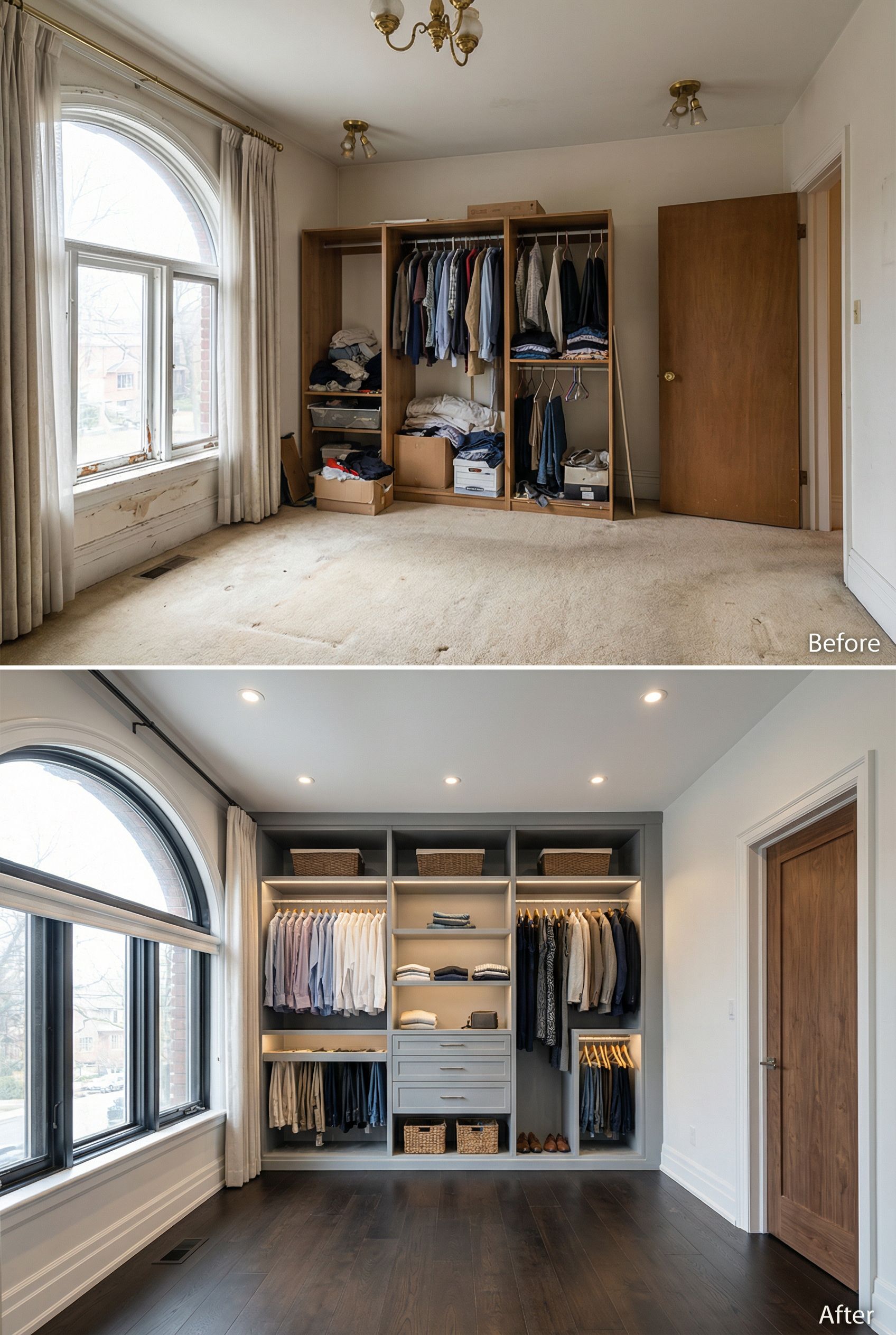 Pantry-Slash-Closet → True Walk-In Pantry Conversion