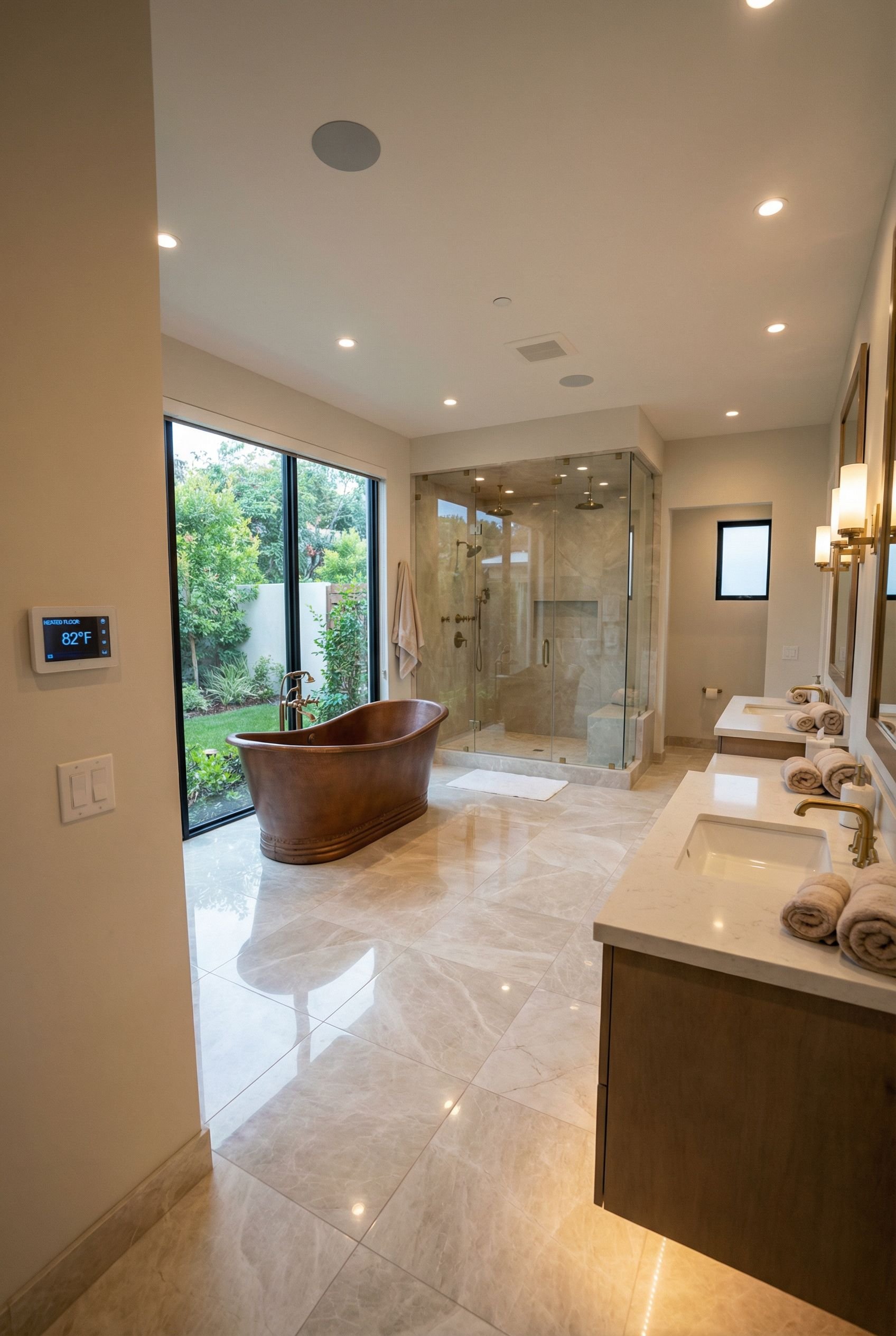 Primary Bathroom with Heated Flooring