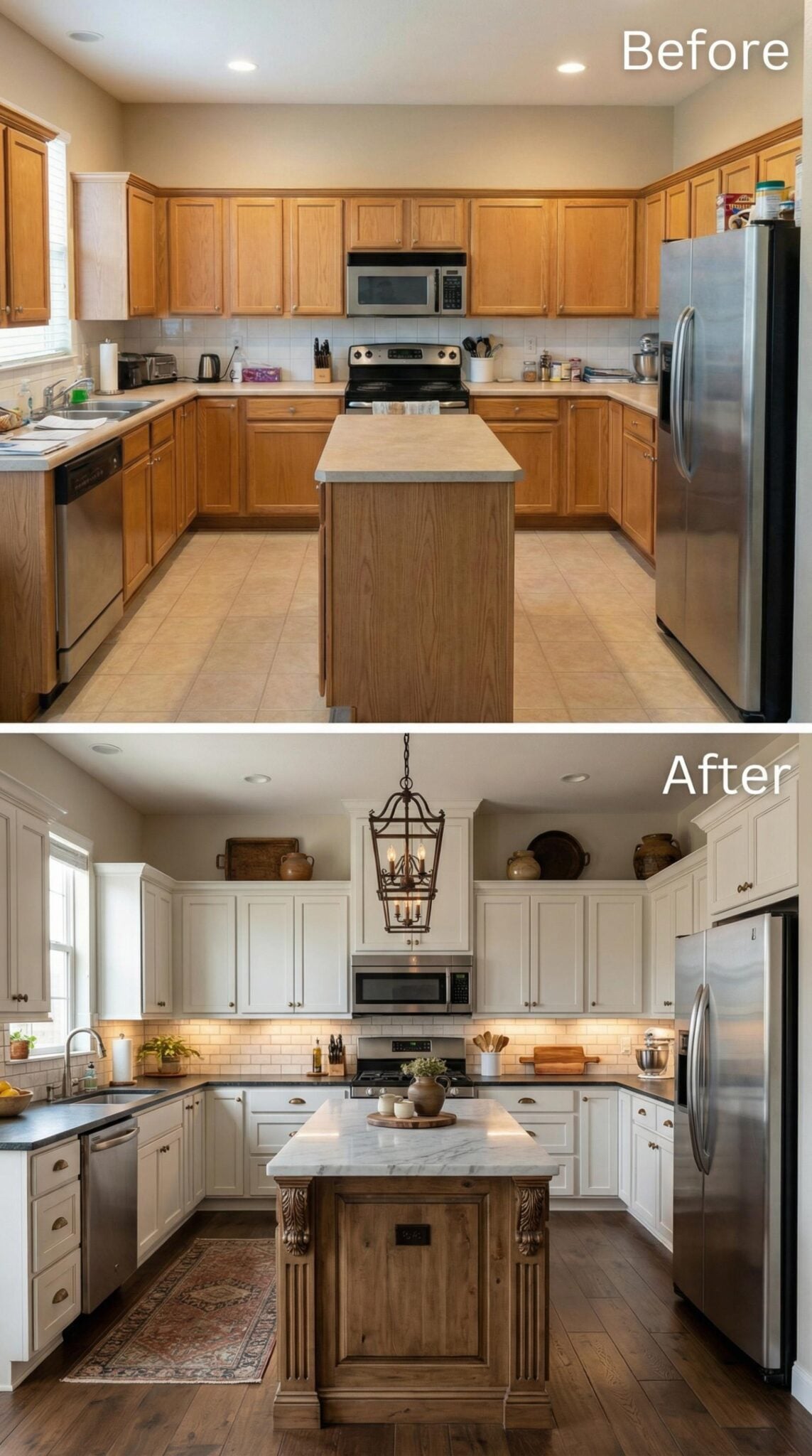 30 Before & After Kitchen: From Boring Builder Grade to $100,000+ Pure ...