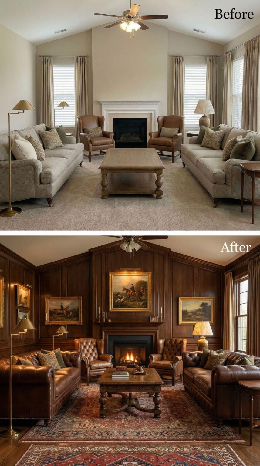 35 Before & After Living Room Designs: From Boring Builder’s Grade to ...