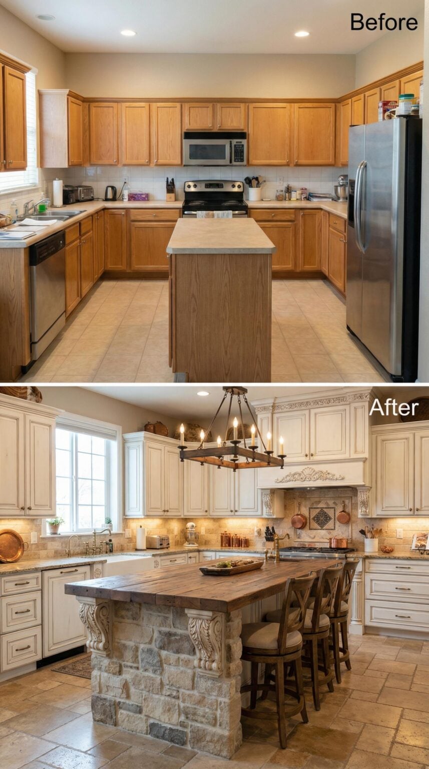 30 Before & After Kitchen: From Boring Builder Grade to $100,000+ Pure ...