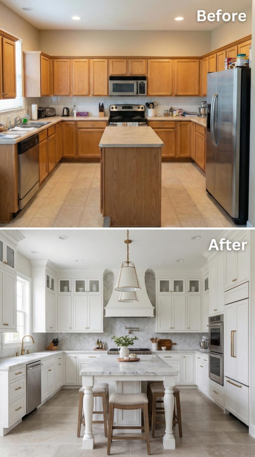 30 Before & After Kitchen: From Boring Builder Grade to $100,000+ Pure ...