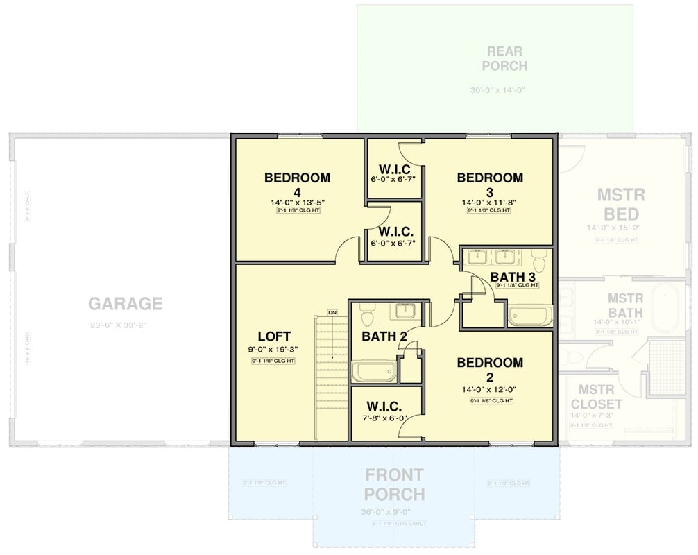 Second Level Floor Plan