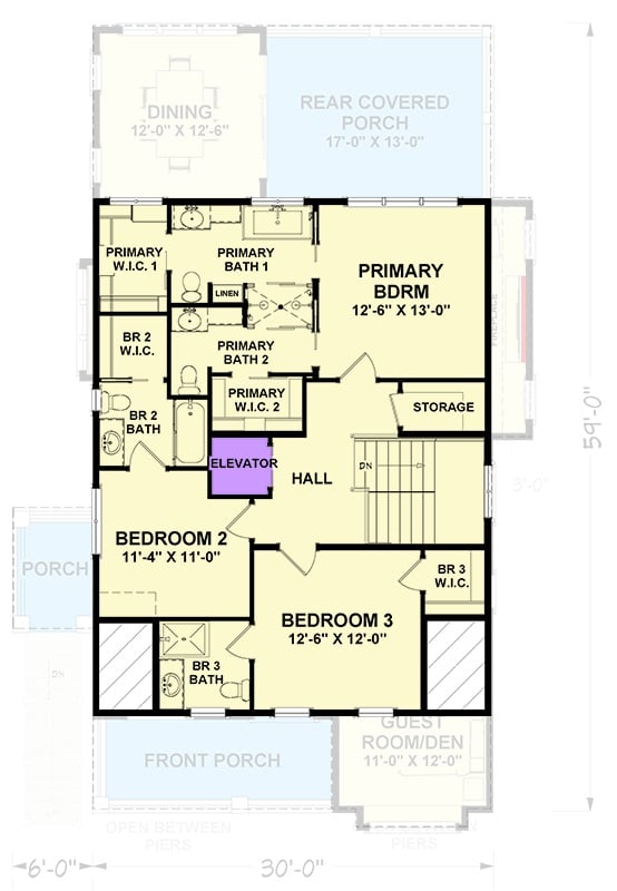 Second Level Floor Plan