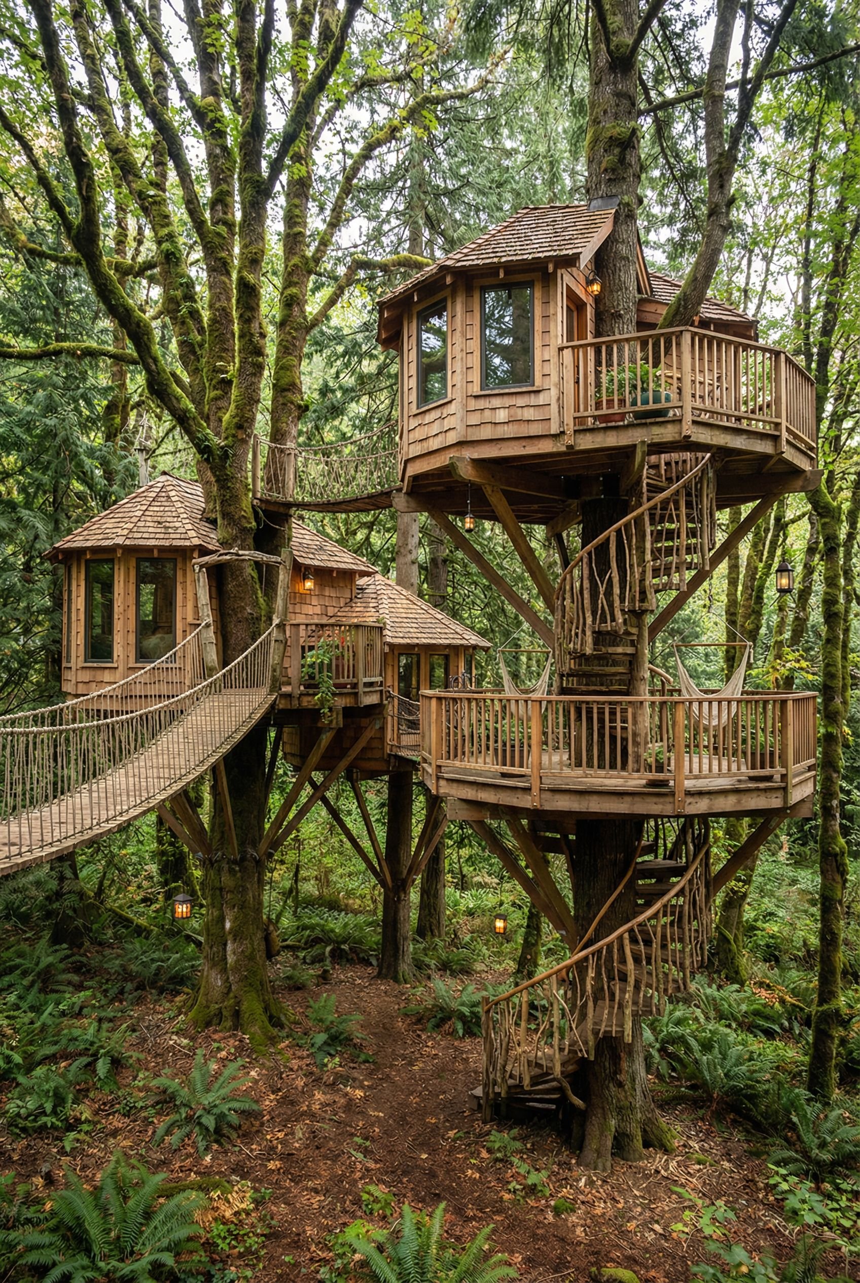 Tree House Complex with Multiple Living Pods