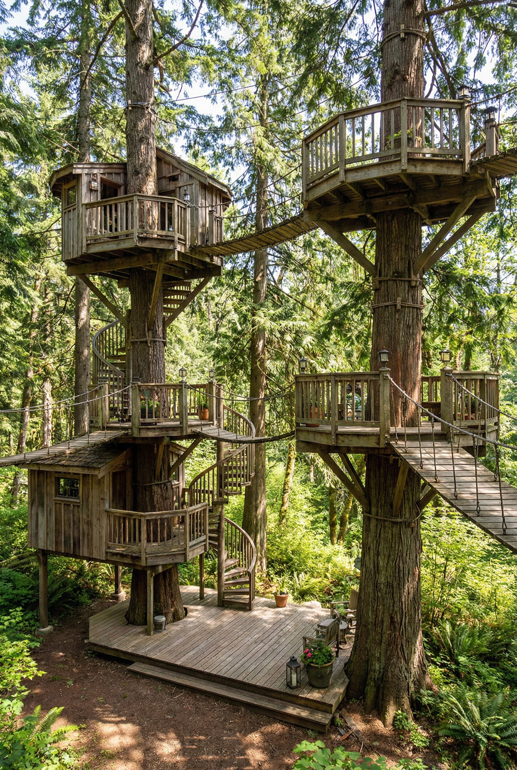 Tree House Compound with Ground-to-Canopy Integration