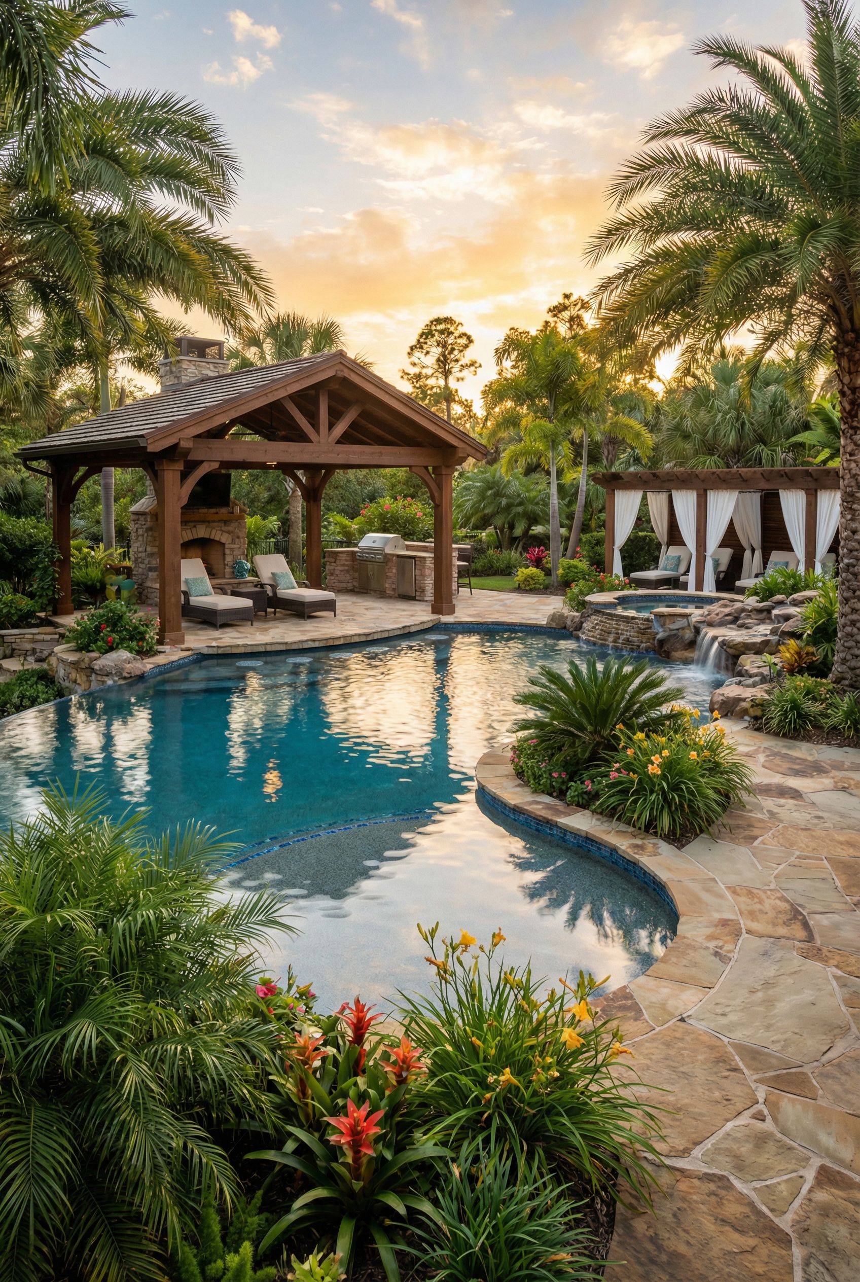 Tropical Paradise Luxury Backyard with Pool