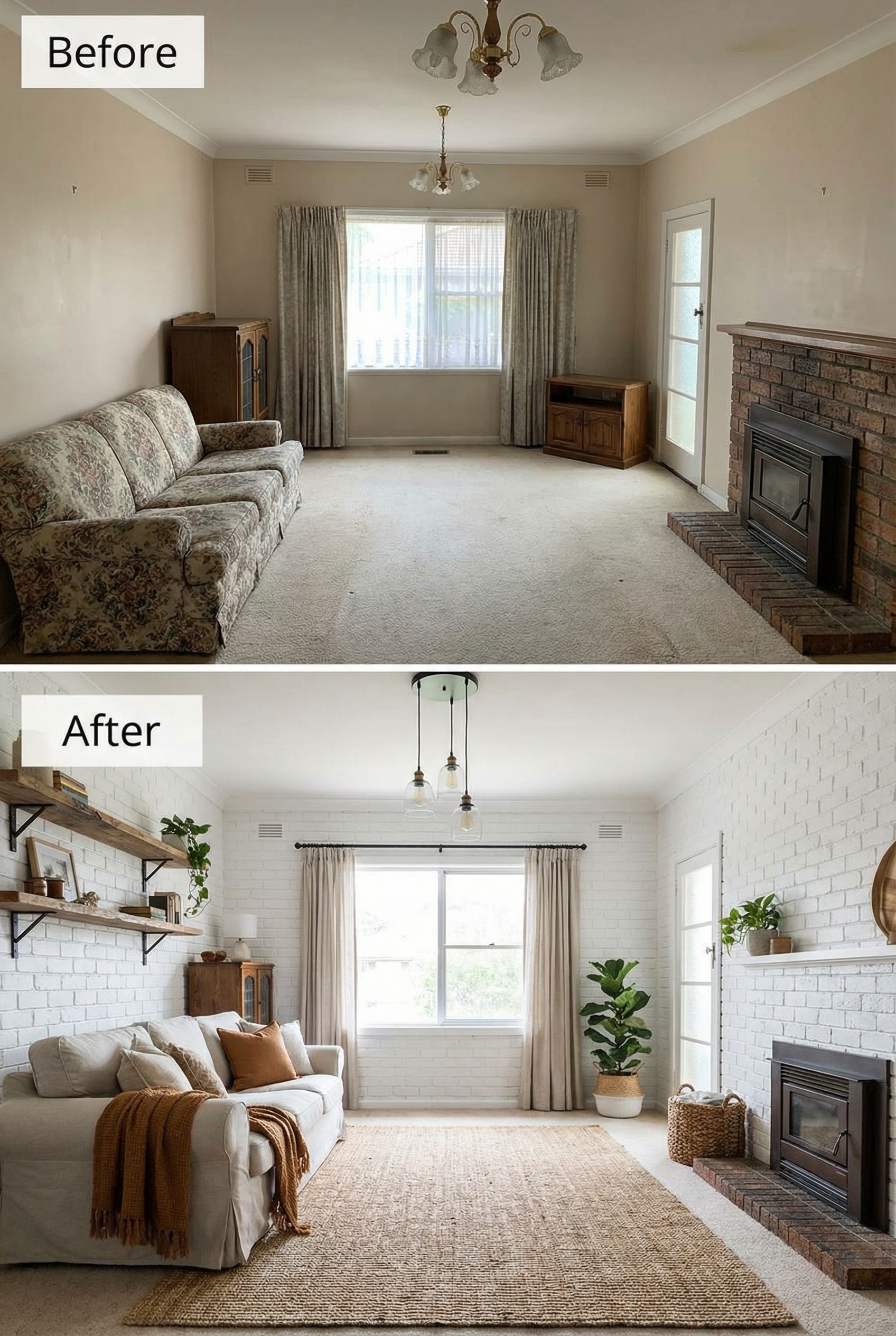 Under-$3,000 Makeover Turning a Basic Living Room Stylish and Cozy