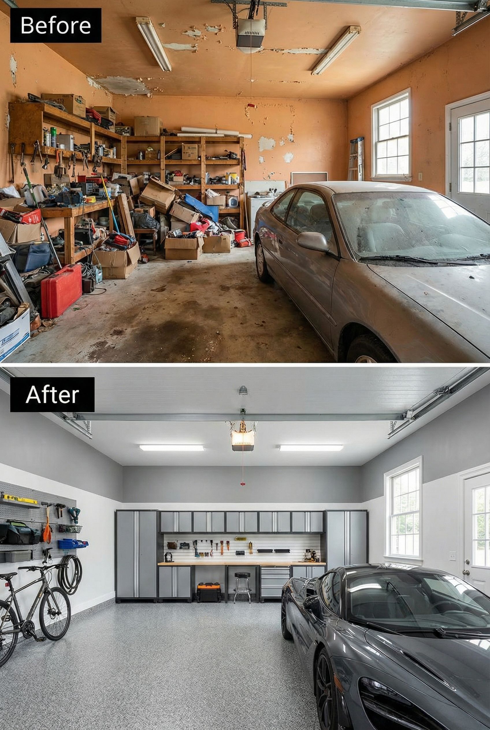 Uninsulated Cold Garage → Heated Woodworking Studio Haven