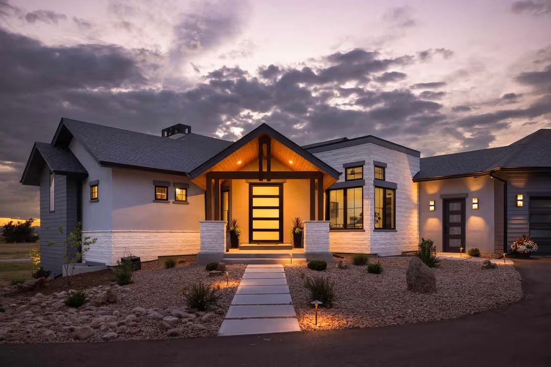 Contemporary-Style 5-Bedroom Home with 4-Car Garage and Lower Level Expansion (Floor Plan)