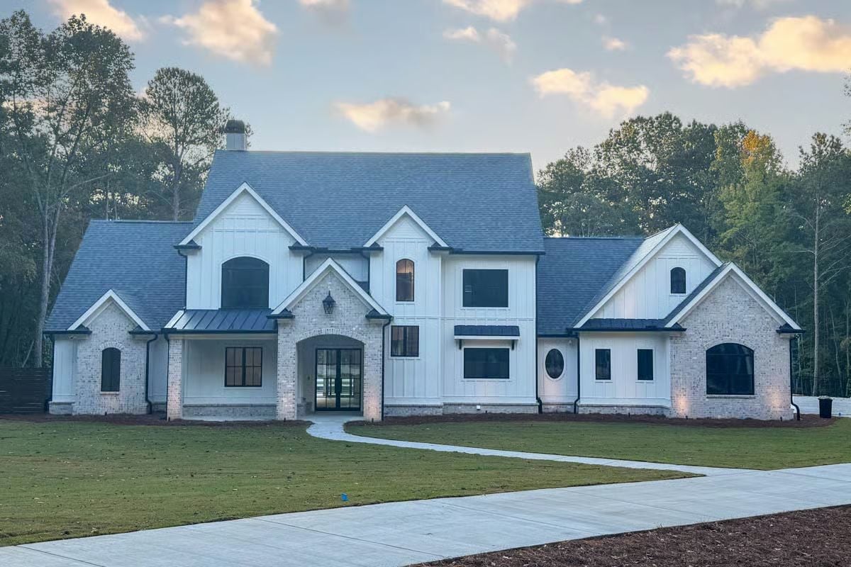 European 4-Bedroom Farmhouse with Balcony and In-Law Suite (Floor Plan)