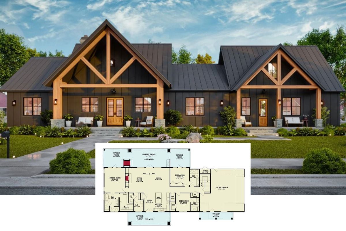 Haystack IV 3-Bedroom Modern Farmhouse with Bonus Room and Lower Level Expansion (Floor Plan)