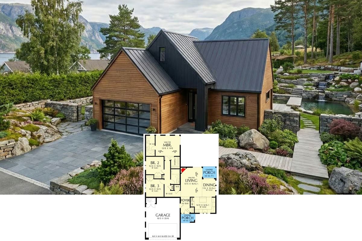 Scandinavian Modern Home with 3 Bedrooms and Double Garage (Floor Plan)