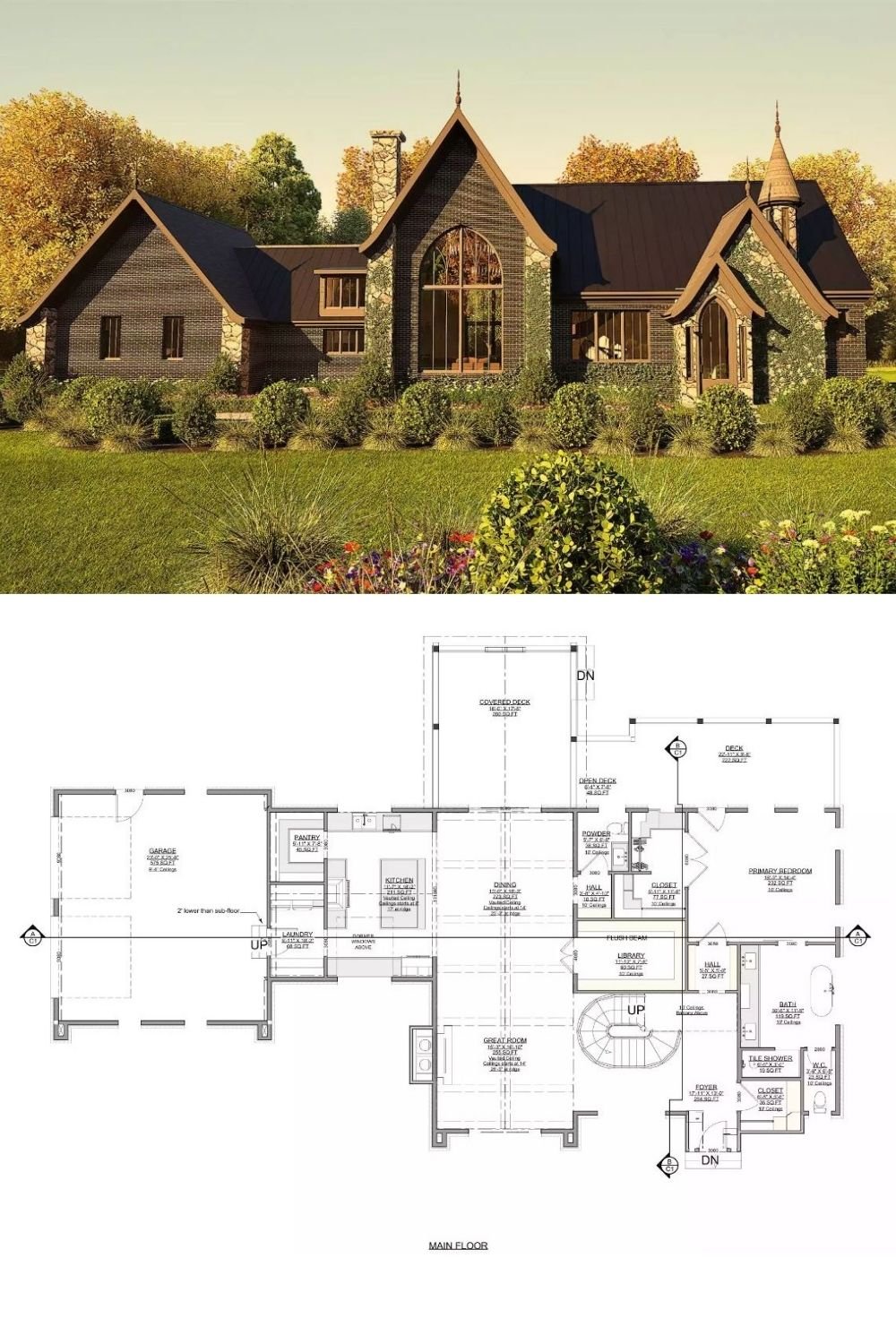 Lindenbrook Place 4-Bedroom European Home for a Corner Lot with Balcony (Floor Plan)