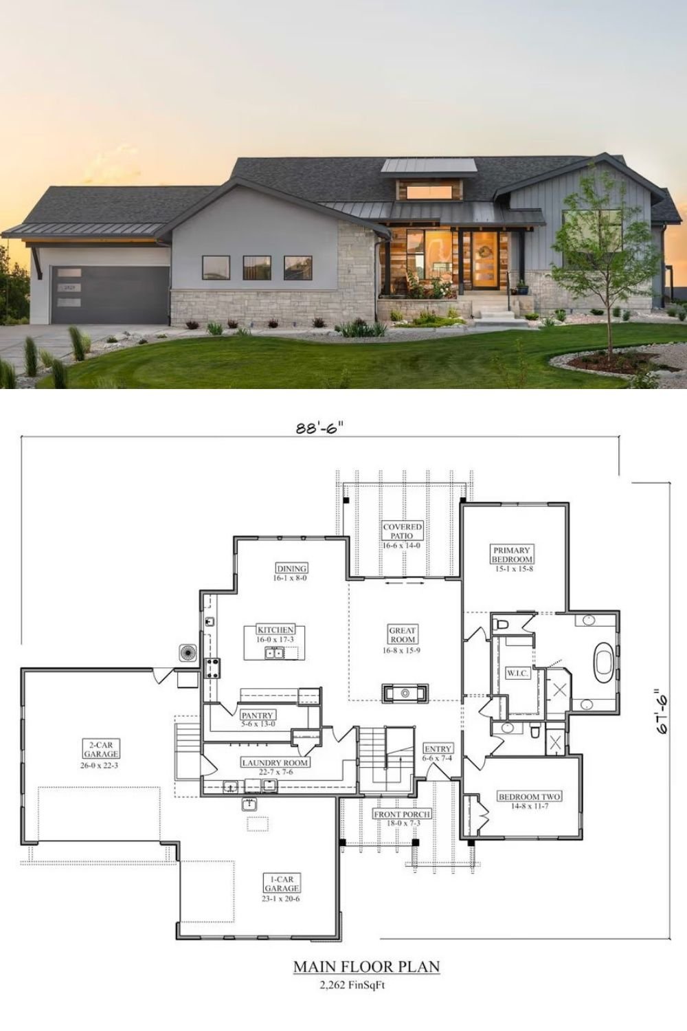 4-Bedroom Ranch with Open Living Space and Lower Level Expansion (Floor Plan)