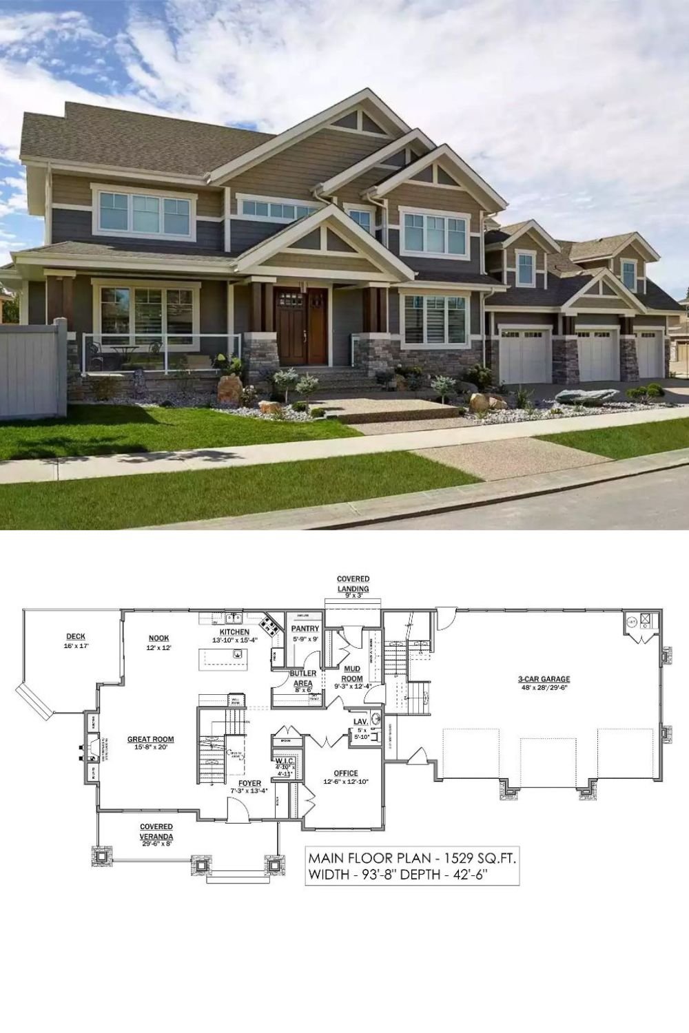 4-Bedroom Reacher Grove Craftsman Home with Wet Bar and Jack & Jill Bathroom (Floor Plan)