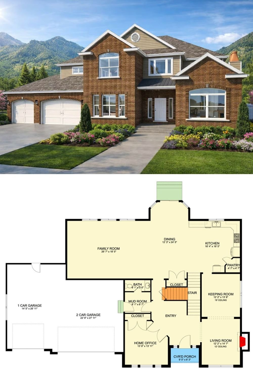 4-Bedroom Traditional Home with Loft and Optional Basement (Floor Plan)