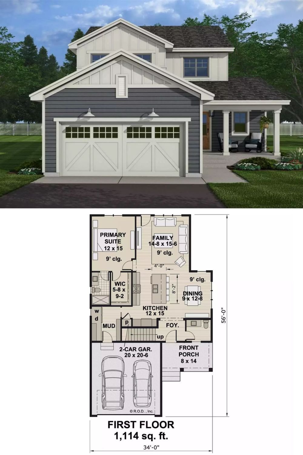 Craftsman-Style 4-Bedroom Window Crescent Home with Jack & Jill Bath and Loft (Floor Plan)