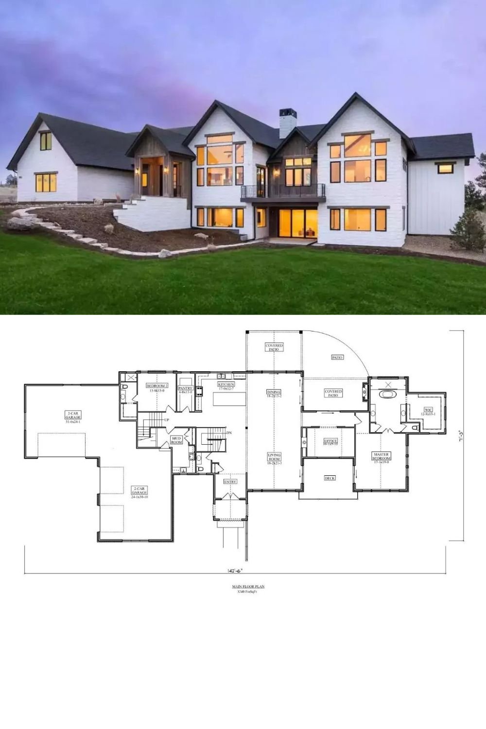 The Woodland Park 5-Bedroom Ranch with Walkout Basement and 4-Car Garage (Floor Plan)