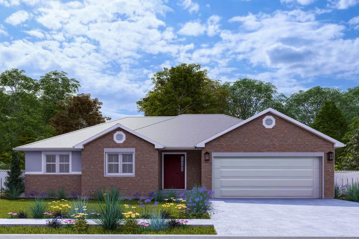 3-Bedroom Ranch with Double Garage and Optional Basement (Floor Plan)