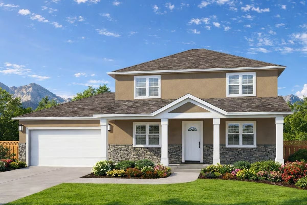 Traditional 5-Bedroom Craftsman Home with Covered Front Porch and Open-Concept Living (Floor Plan)