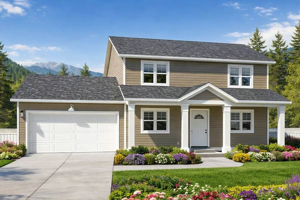 5-Bedroom Traditional Home with Covered Front Porch and Lower Level Expansion (Floor Plan)