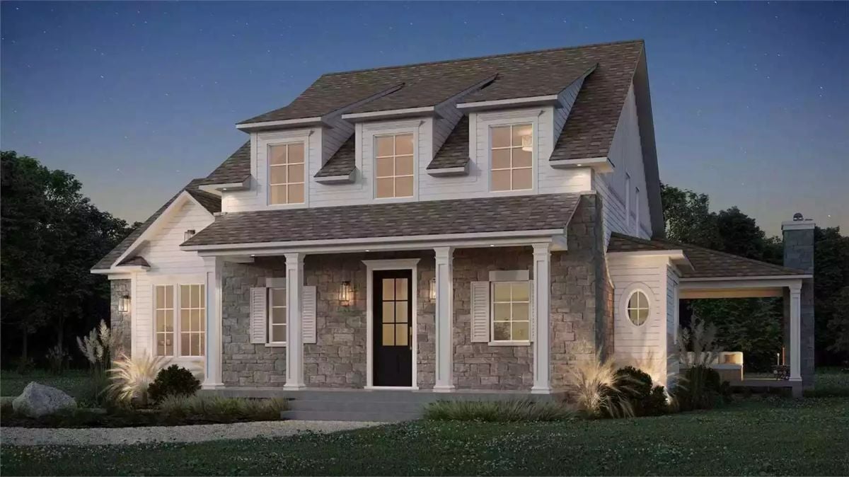 Parker Lane 3-Bedroom French Country-Style Home with Open Living Space and Covered Terrace (Floor Plan)