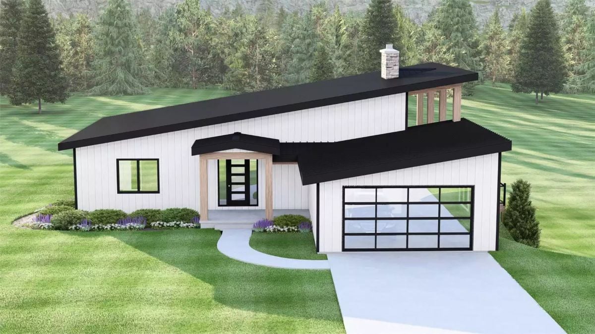 1-Bedroom Blue Sky Overlook Country Home with Wraparound Deck and Walkout Basement (Floor Plan)